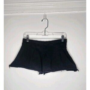 Pretty Little Things Y2K Black Denim Pleated Mini Skirt Size 0